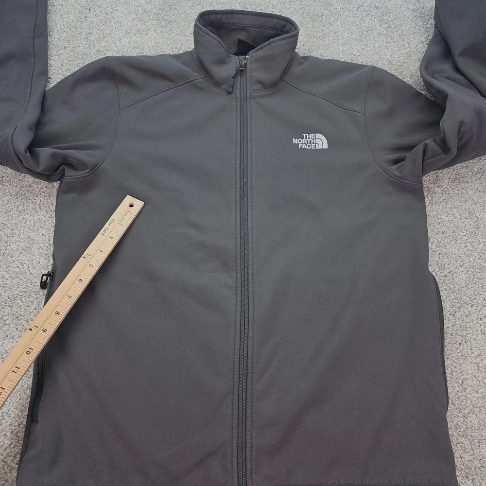 The North Face Mens Apex Bionic Softshell Jacket Gray Full Zip‎ Fleece Lined M